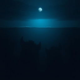 Depicting the eerie and unsettling atmosphere of thalassophobia, the fear of deep, dark bodies of water