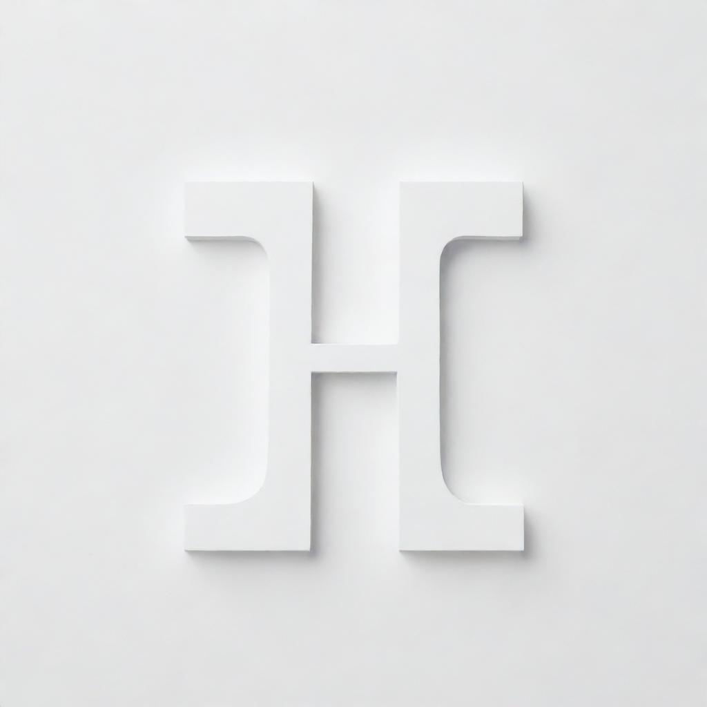 The uppercase letter 'H' displayed on a white background in an elegant, bold font.