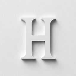 The uppercase letter 'H' displayed on a white background in an elegant, bold font.