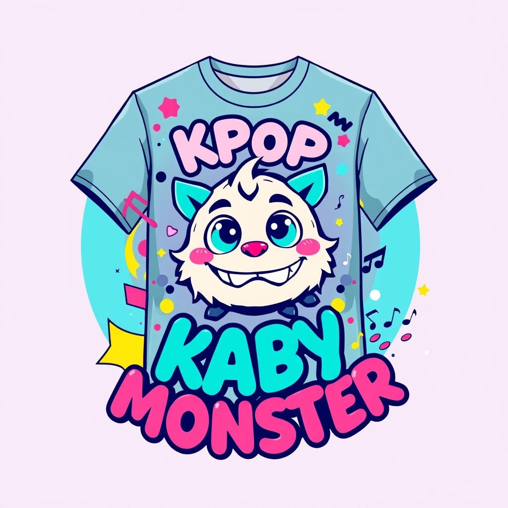 Design of a T-shirt or jersey featuring the theme "Kpop Baby Monster"