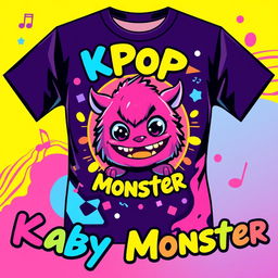 Design of a T-shirt or jersey featuring the theme "Kpop Baby Monster"