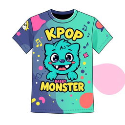 Design of a T-shirt or jersey featuring the theme "Kpop Baby Monster"