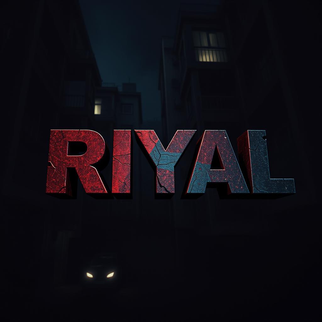 A cinematic movie poster for the psychological thriller "RIYAL