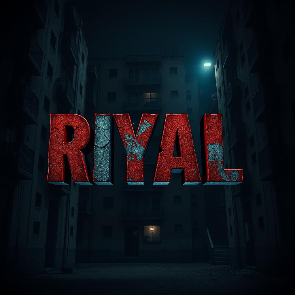 A cinematic movie poster for the psychological thriller "RIYAL