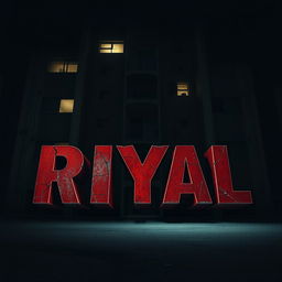 A cinematic movie poster for the psychological thriller "RIYAL