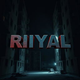 A cinematic movie poster for the psychological thriller "RIYAL