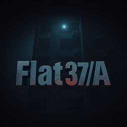 A haunting night scene set in a Saudi Arabian residential apartment building, focusing on Flat 37/A