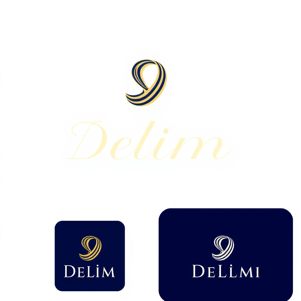 A stylish and modern logo design for a clothing brand named Delimi