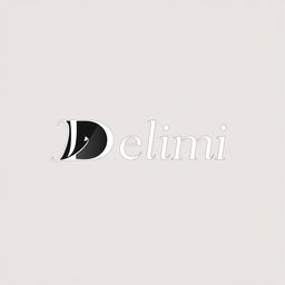 A sleek and modern logo design for a clothing brand named Delimi, focusing on the letters D and L