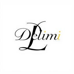 A sleek and modern logo design for a clothing brand named Delimi, focusing on the letters D and L