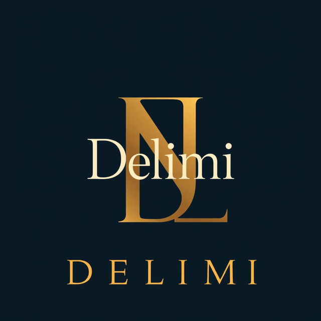 A distinctive and professional logo design for the clothing brand Delimi, featuring the letters D and L