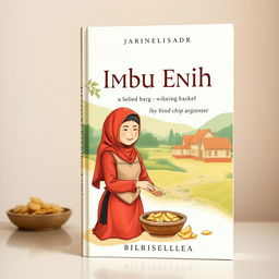 Book cover design that reflects the essence of the story about Ibu Enih's chip business