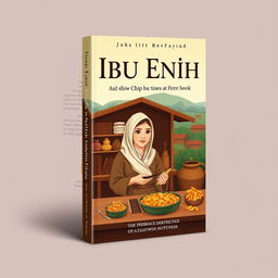 Book cover design that reflects the essence of the story about Ibu Enih's chip business