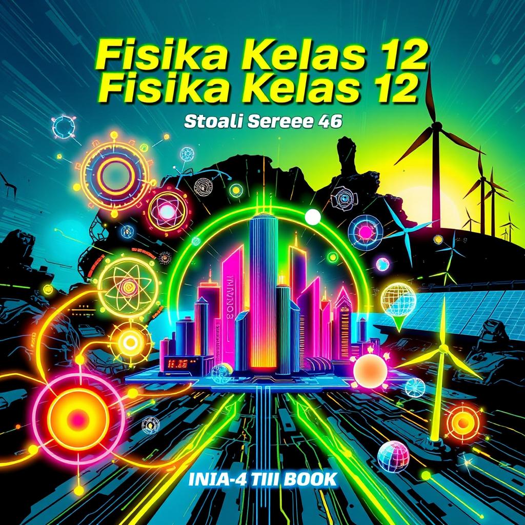 A comic book cover designed for a Grade 12 Science class (IPA 4, Group 6) with the title 'Fisika Kelas 12'