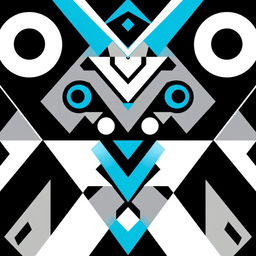 A modern t-shirt design featuring a geometric pattern with bold, contrasting colors