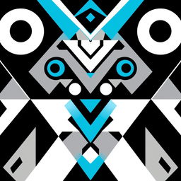 A modern t-shirt design featuring a geometric pattern with bold, contrasting colors