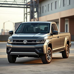 A modern pickup truck inspired by the styling of the last generation Volkswagen LT35