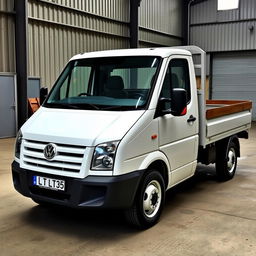 A 2005 Volkswagen LT35 transformed into a pickup truck with minimal alterations to its classic style