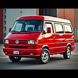 A striking red 2004 Volkswagen LT35 in all its glory