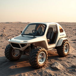 A versatile lunar vehicle designed for 4 to 6 people, adaptable for different users: research cabins for scientists, cargo space for traders, and comfortable seating for families