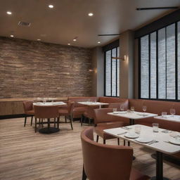 A stunning blend of the modern and authentic. Envision a restaurant space where cutting-edge contemporary design elements seamlessly meld with authentic, time-honored traditions.