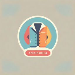 A logo for a thrift shop featuring vintage items, vibrant colours and a subtle retro vibe.