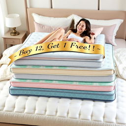 A beautifully designed and eye-catching advertisement for a special promotion on premium sleeping mats