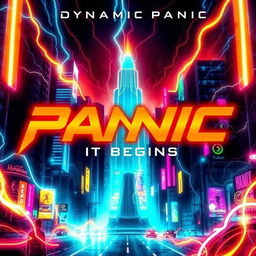 Album cover art for the band Dynamic Panic's new EP titled 'It Begins'