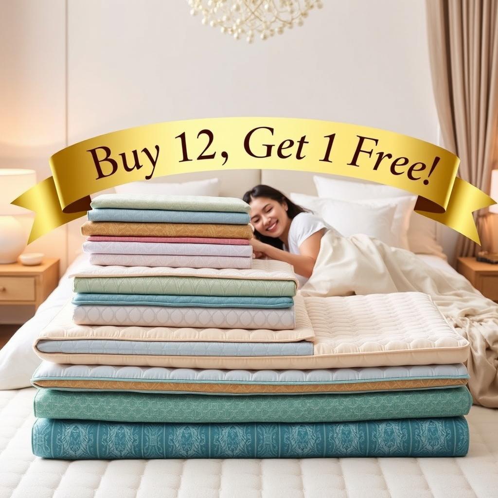 A beautifully designed and captivating advertisement for a special promotion on luxurious sleeping mats