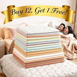 A beautifully designed and captivating advertisement for a special promotion on luxurious sleeping mats