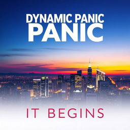 Album cover art for the band Dynamic Panic's latest release titled 'It Begins'