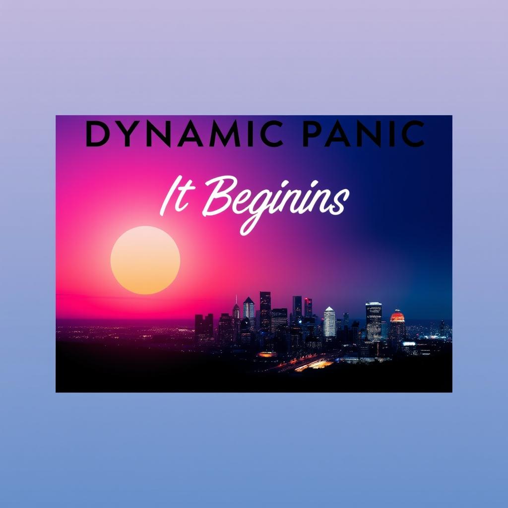 Album cover art for the band Dynamic Panic's latest release titled 'It Begins'