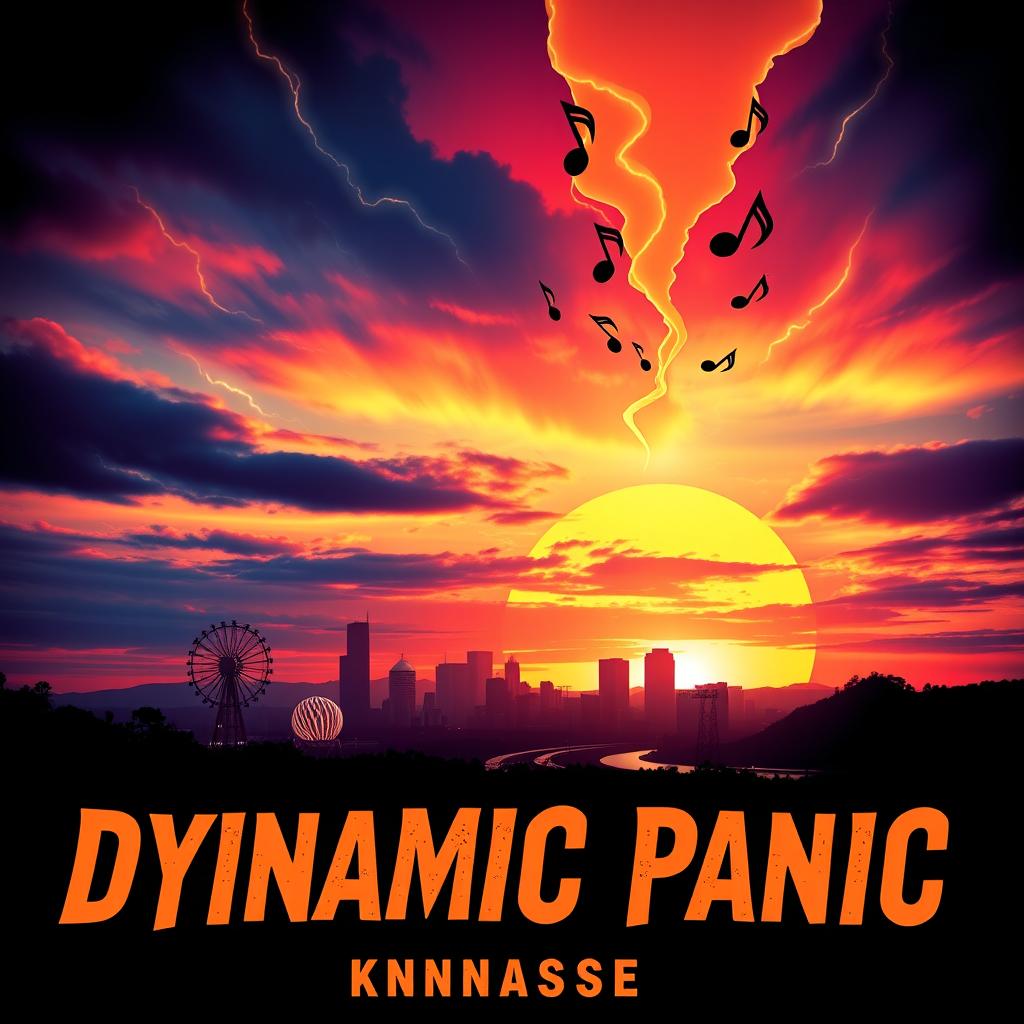 Album cover for the band Dynamic Panic featuring an electrifying and dynamic design