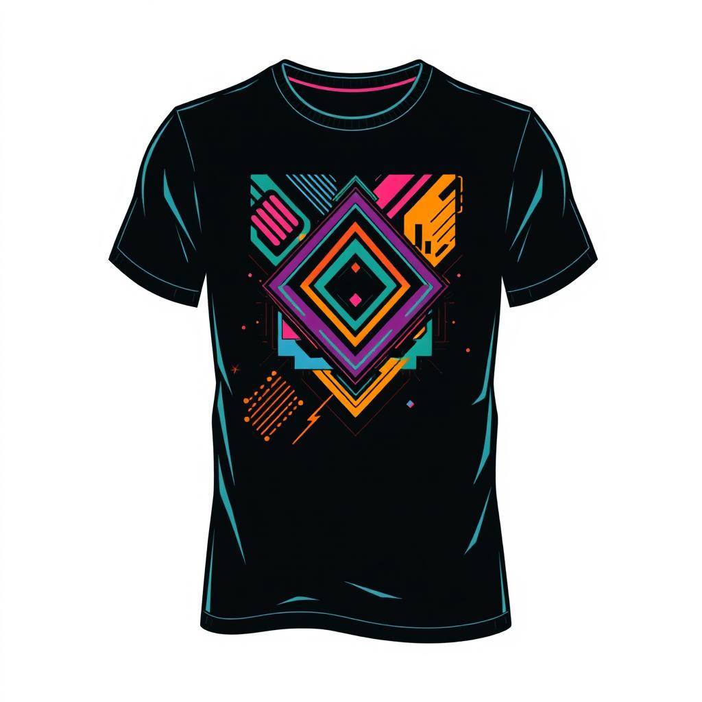 A stylish t-shirt design featuring a modern and trendy graphic