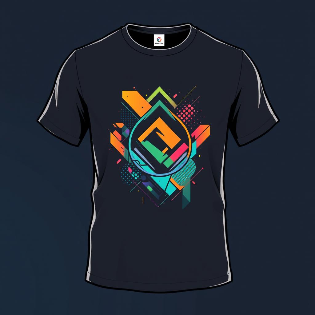 A stylish t-shirt design featuring a modern and trendy graphic