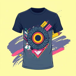 A stylish t-shirt design featuring a modern and trendy graphic