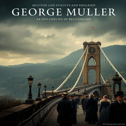 a photo-realistic film poster of a movie about George Muller, capturing an inspiring and dramatic portrayal of his life and achievements