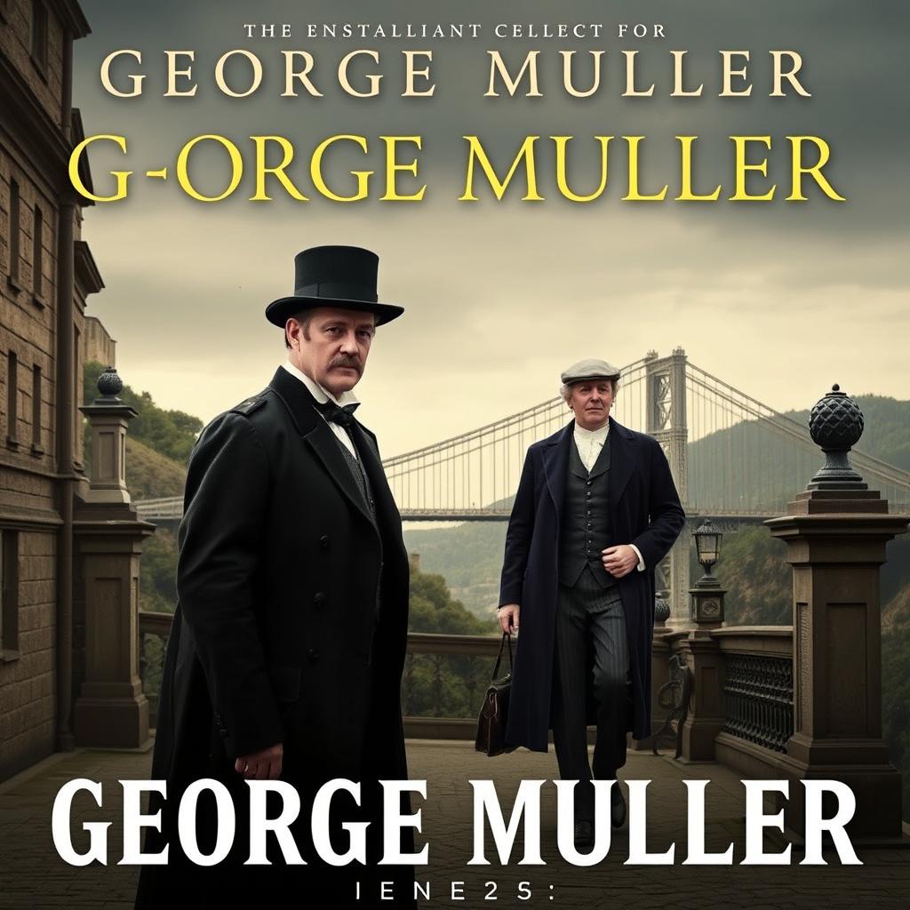 a photo-realistic film poster depicting a movie about George Muller, set in a 2:3 aspect ratio