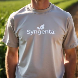 A high-quality, classic-style t-shirt prominently featuring the Syngenta logo on the chest