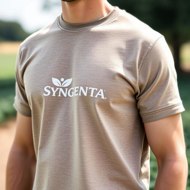 A high-quality, classic-style t-shirt prominently featuring the Syngenta logo on the chest