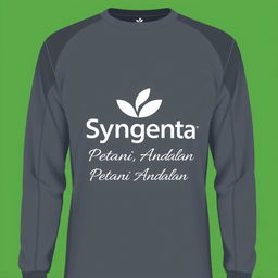 A long sleeve shirt featuring the Syngenta logo prominently displayed on the chest