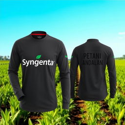 A stylish long-sleeve shirt with the "Syngenta" logo prominently displayed on the front