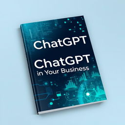 A book cover design featuring the integration of ChatGPT into a business