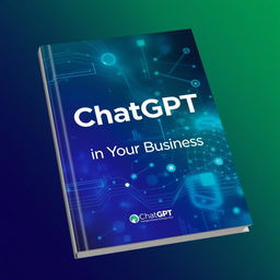 A book cover design featuring the integration of ChatGPT into a business