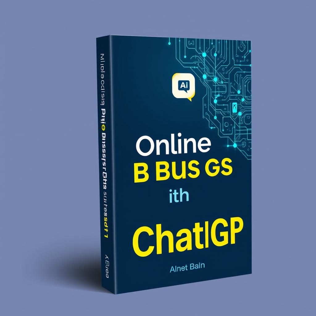 Design a captivating book cover for "Online Business with ChatGPT"