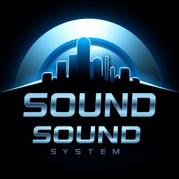 a sleek, modern logo design for a cutting-edge sound system company, featuring a stylized sound wave icon, with bold, futuristic typography