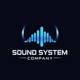 a sleek, modern logo design for a cutting-edge sound system company, featuring a stylized sound wave icon, with bold, futuristic typography