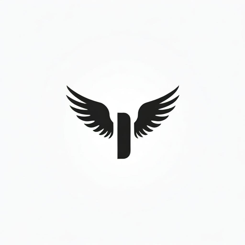 Logo with the letters 'N' and 'B' in the center, flanked by graceful black wings.