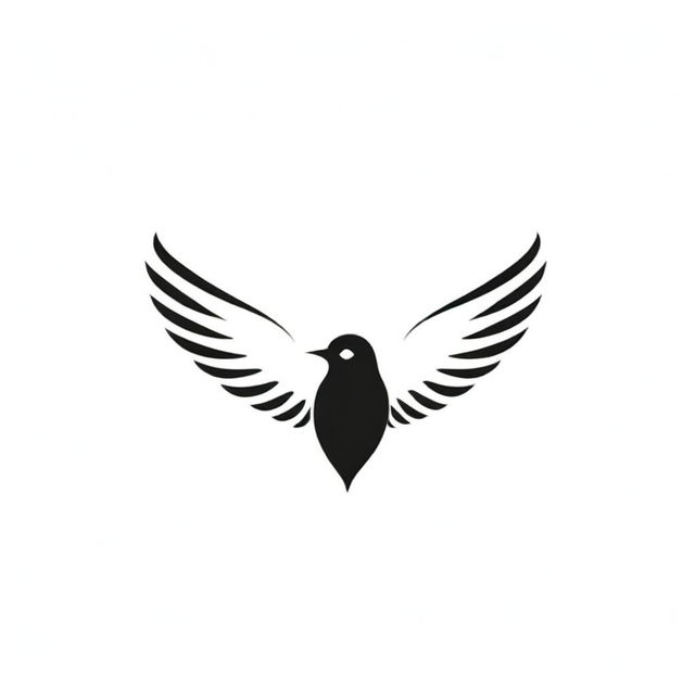 Logo with the letters 'N' and 'B' in the center, flanked by graceful black wings.