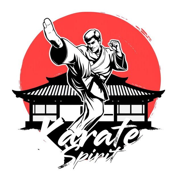 A dynamic and bold karate-themed t-shirt design